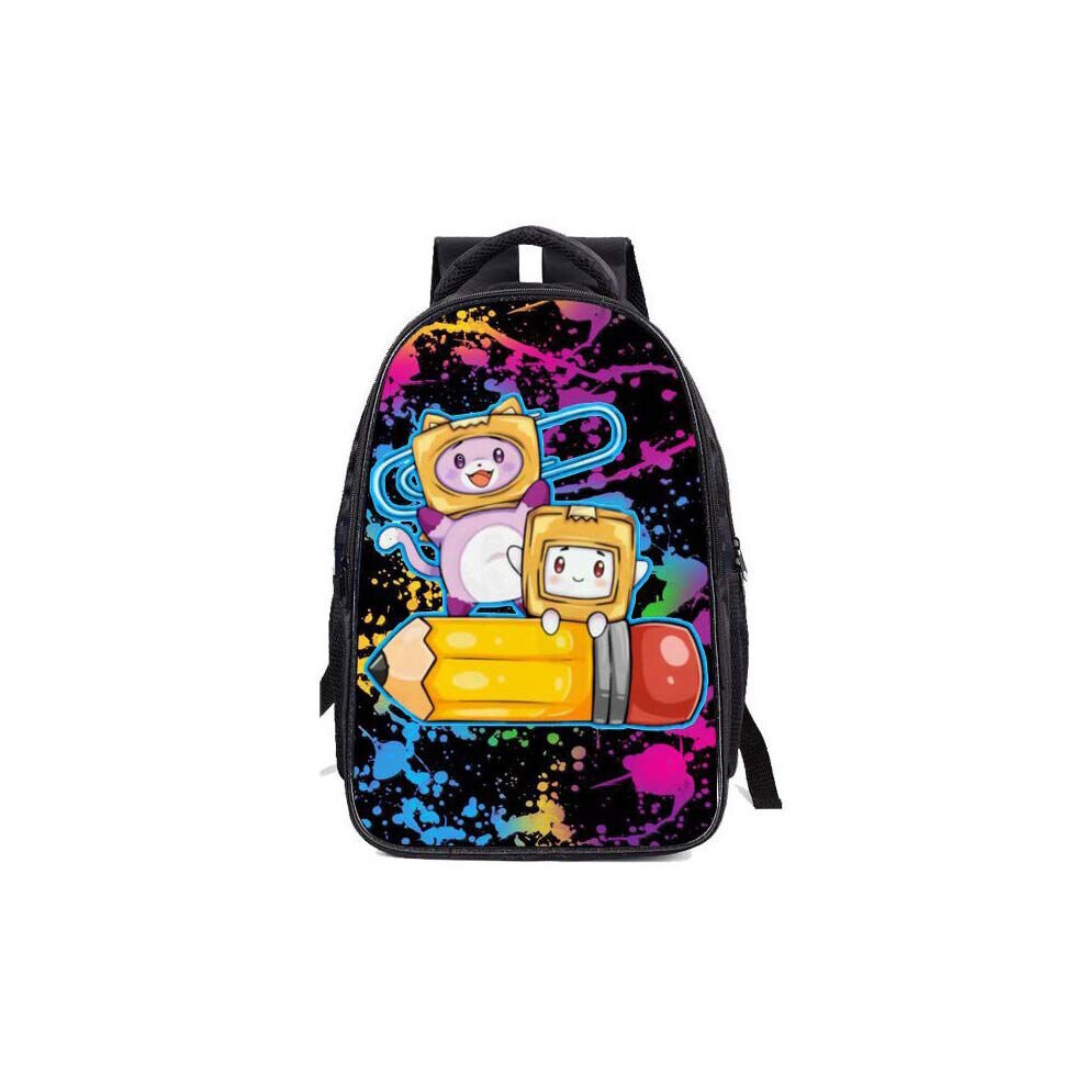 (Blue, Knapsack) Lankybox backpack 3D printing casual school bag children gift