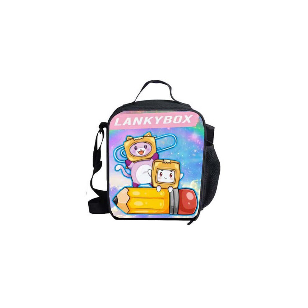 (Colour, Meal Bag) Lankybox backpack 3D printing casual school bag children gift
