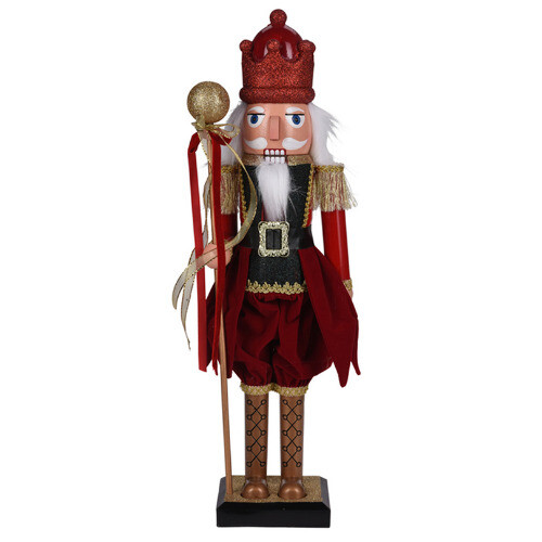 (60cm, Red Orb) Wooden Christmas Nutcracker Soldier Xmas Traditional Ornament Assorted Sizes