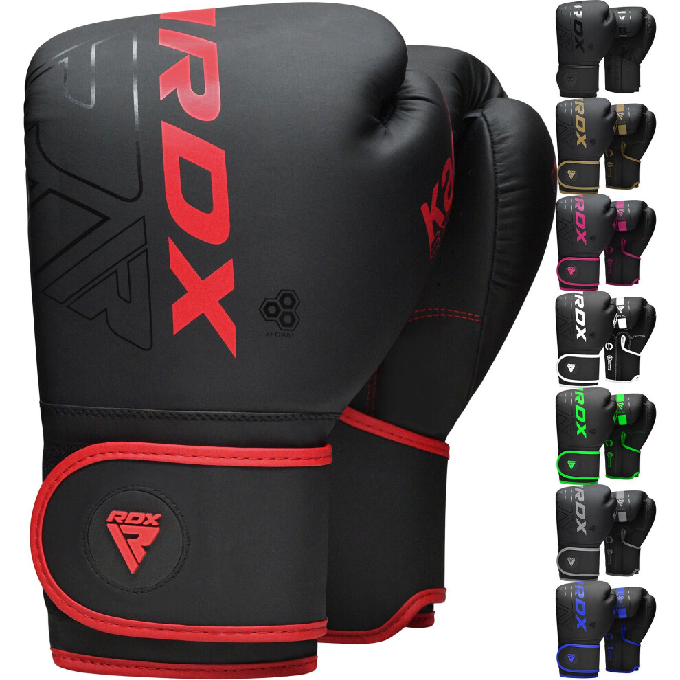 (Red, 14OZ) RDX Boxing Gloves Sparring Muay Thai Kickboxing