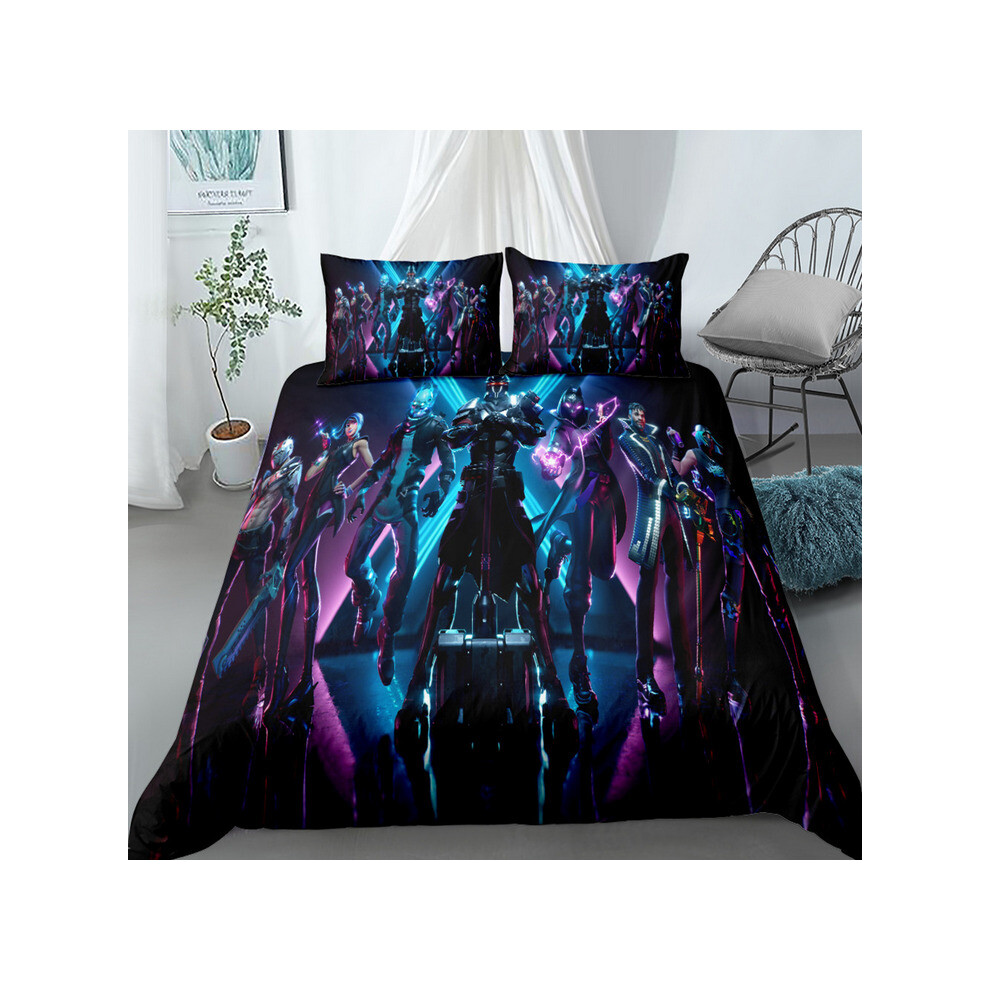 (Style 02, Double) Fortnite Bedding Single Double Duvet Cover UK
