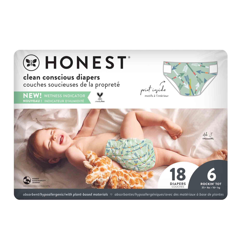 The Honest Company, Size 6, 35+ Pounds, 18 Diapers