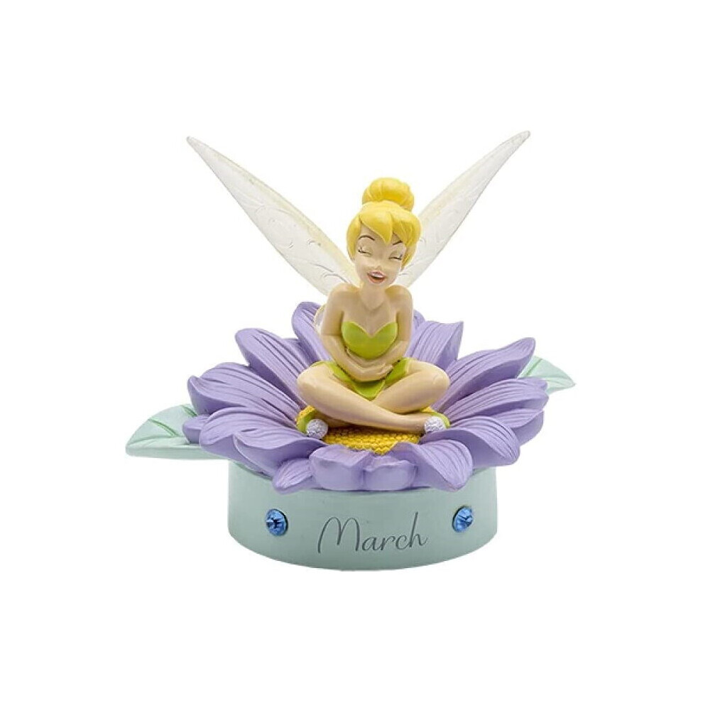 Disney Tinkerbell Hand Painted Birthday Figure with Birthstone - March