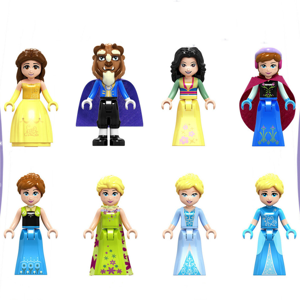 8PCS Beauty and the Beast Minifigures Toys Fit Lego