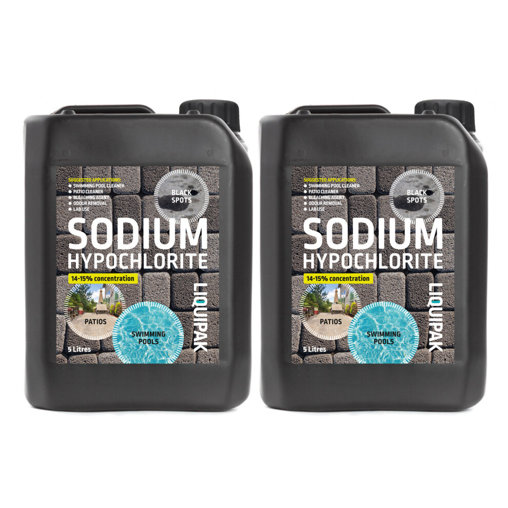 Sodium Hypochlorite 14-15% Patio Cleaner Swimming Pool Chlorine 2x5L