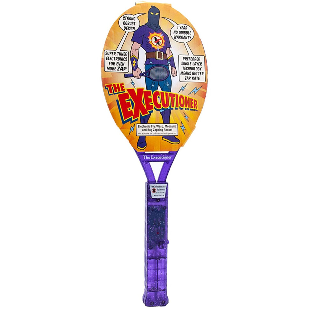 The Executioner (Purple) Fly Zapper Bug Electric Swatter Purple