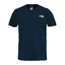 (Navy, L) The North Face Cotton Simple Dome T-Shirt for Men