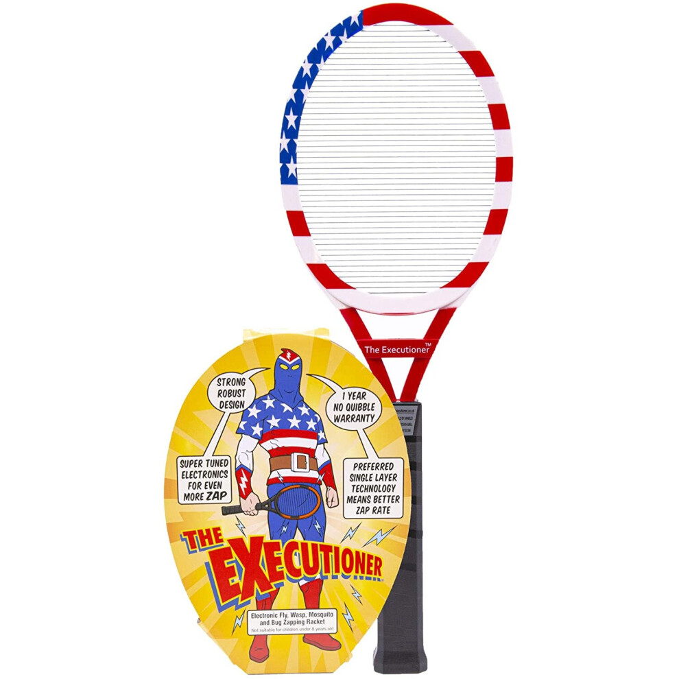 (USA Flag) The Executioner Fly Zapper Bug Electric Swatter