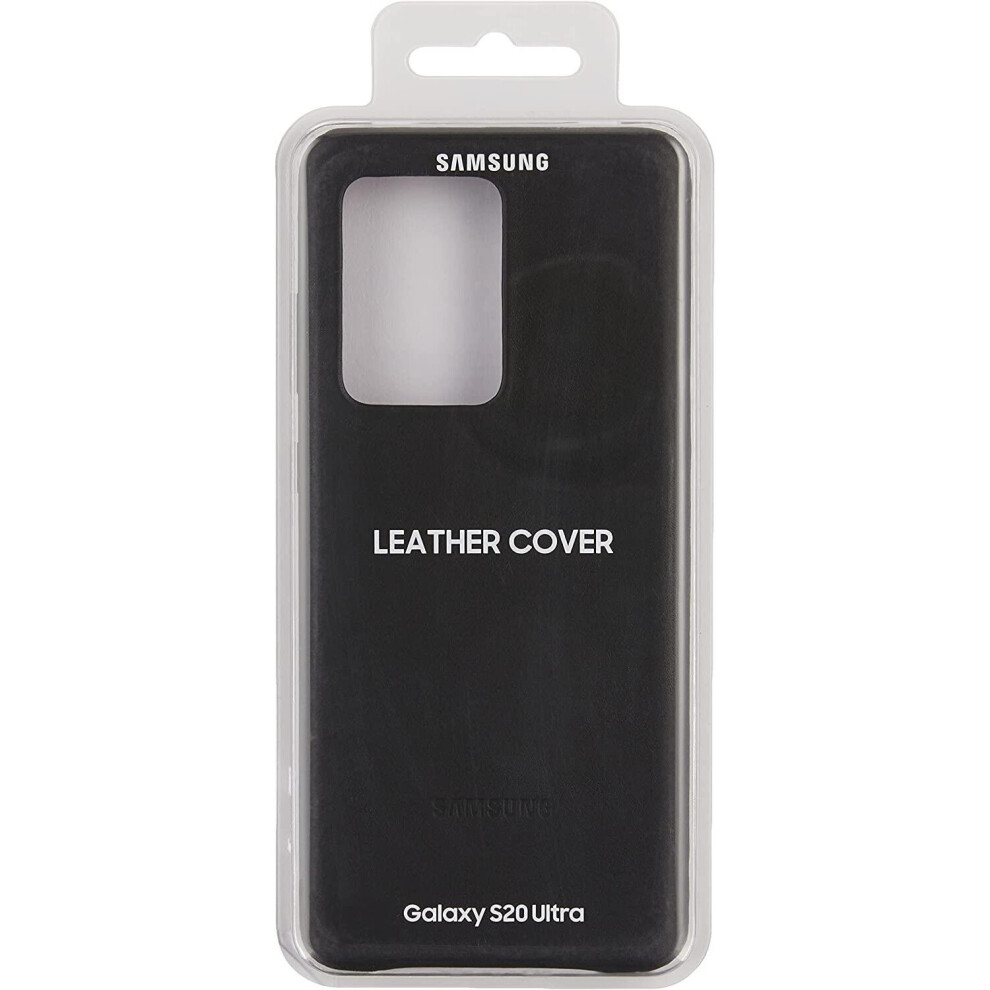 Official Samsung Galaxy S20 Ultra 5G Leather Cover Case - Black