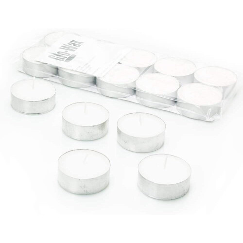 (30) White Tea Light Candle Extra Large 1