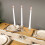 (8, White) Glo Wax Taper Dinner Candles 2