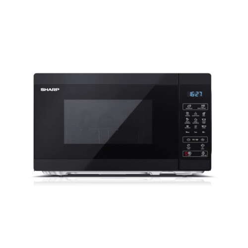 Sharp YC-MS02U-B Black 800W with 11 Power Levels & 8 Preset Cooking Options