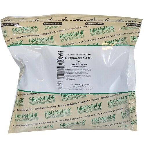 Frontier Co-op, Bio Gunpowder Grüntee, 16 oz (453 g)