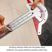 (20 inches ) Woodworkers Edge Rule Protractor Angle Finder Caliper