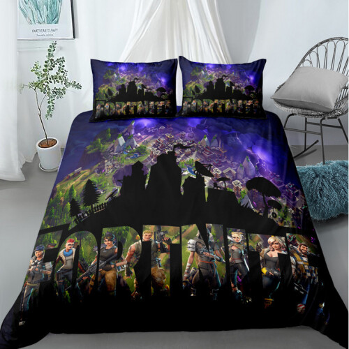 (Style 20, Single) Fortnite Bedding Single Double Duvet Cover GIFT