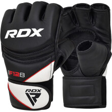 (Black, Small) RDX MMA Gloves Grappling Martial Arts Training