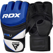 (Blue, Small) RDX MMA Gloves Grappling Martial Arts Training