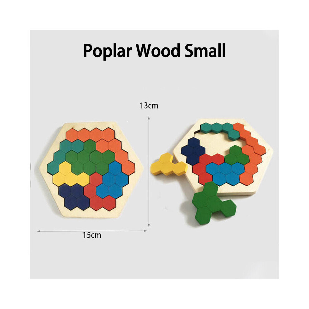 (B) Children Jigsaw Puzzle Hundred Variations Jigsaw Puzzle Manual Brain Geometric Jigsaw Wooden Toy