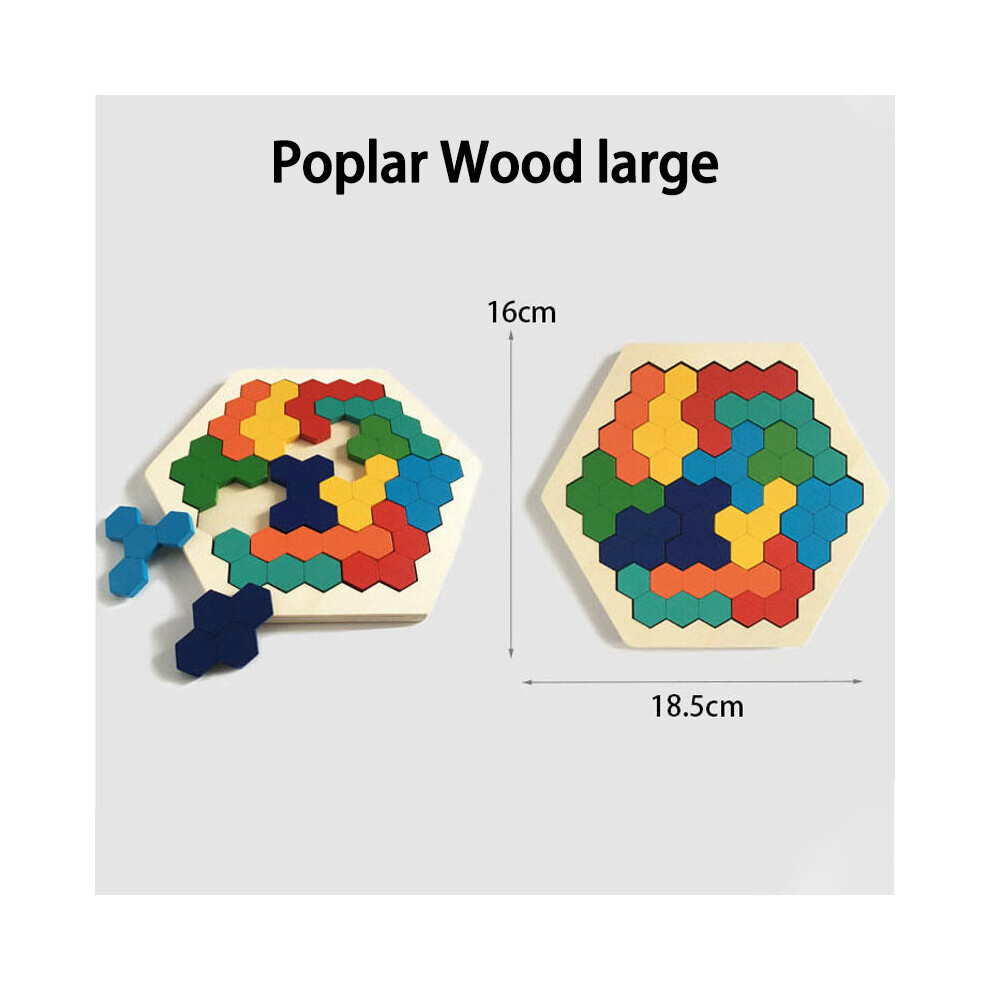 (C) Children Jigsaw Puzzle Hundred Variations Jigsaw Puzzle Manual Brain Geometric Jigsaw Wooden Toy