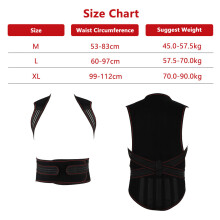 (Large) Tourmaline Self Heating Back Support Brace Magnets Health Care Heating Therapy Vest Shoulder Lumbar Back Posture Corrector