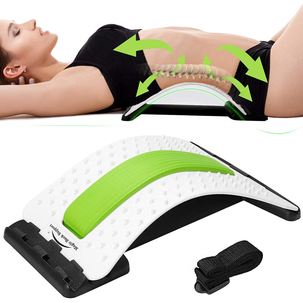 Grosband Back Massager Stretcher Lower And Upper Back Pain Relief Massage Tools Lumbar Stretching Device Posture Corrector