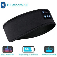 Bluetooth Sleeping Headphones Sports Headband Thin Soft Elastic Comfortable Wireless Music Earphones Eye Mask for Side Sleeper