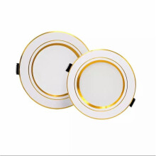 (Warm White, 12W) Gold Led Downlight 220v Ceiling Light Round Led Panel Light Spotlight Indoor Lighting