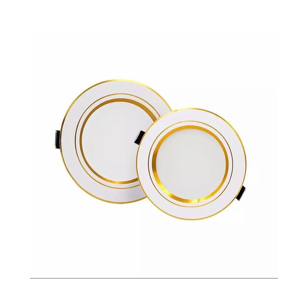 (Warm White, 12W) Gold Led Downlight 220v Ceiling Light Round Led Panel Light Spotlight Indoor Lighting