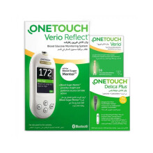 OneTouch Verio Reflect Blood Sugar Monitor + OneTouch Verio Test Strips 50's + OneTouch Delica Plus Offer Pack