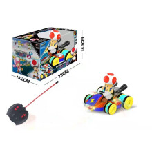 (Red) Christmas gift remote control car children's collection toy Super Mario Spiderman Hulk Iron Man