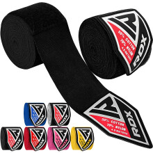 (Black) RDX Boxing Hand Wraps Inner Gloves Under Mitts