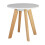 Belgium Round Wooden Lamp Table In White 1