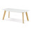 Belgium Rectangular Wooden Coffee Table In White 1