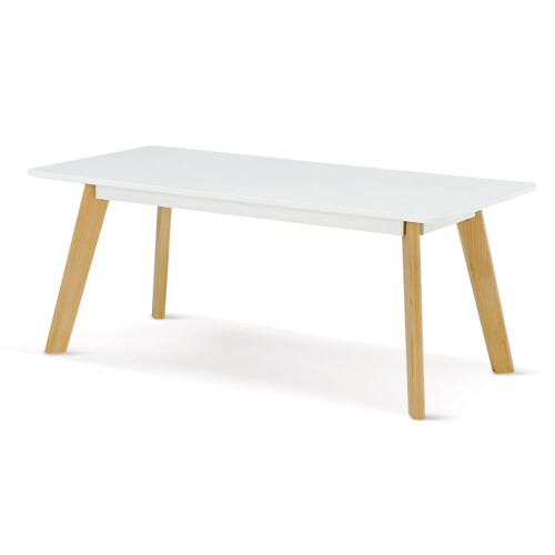 Belgium Rectangular Wooden Coffee Table In White