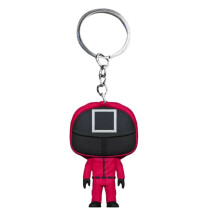 (Square) Squid-game Keychain popular Key Rings Series Mini Doll Figurine Key Soldier Gift