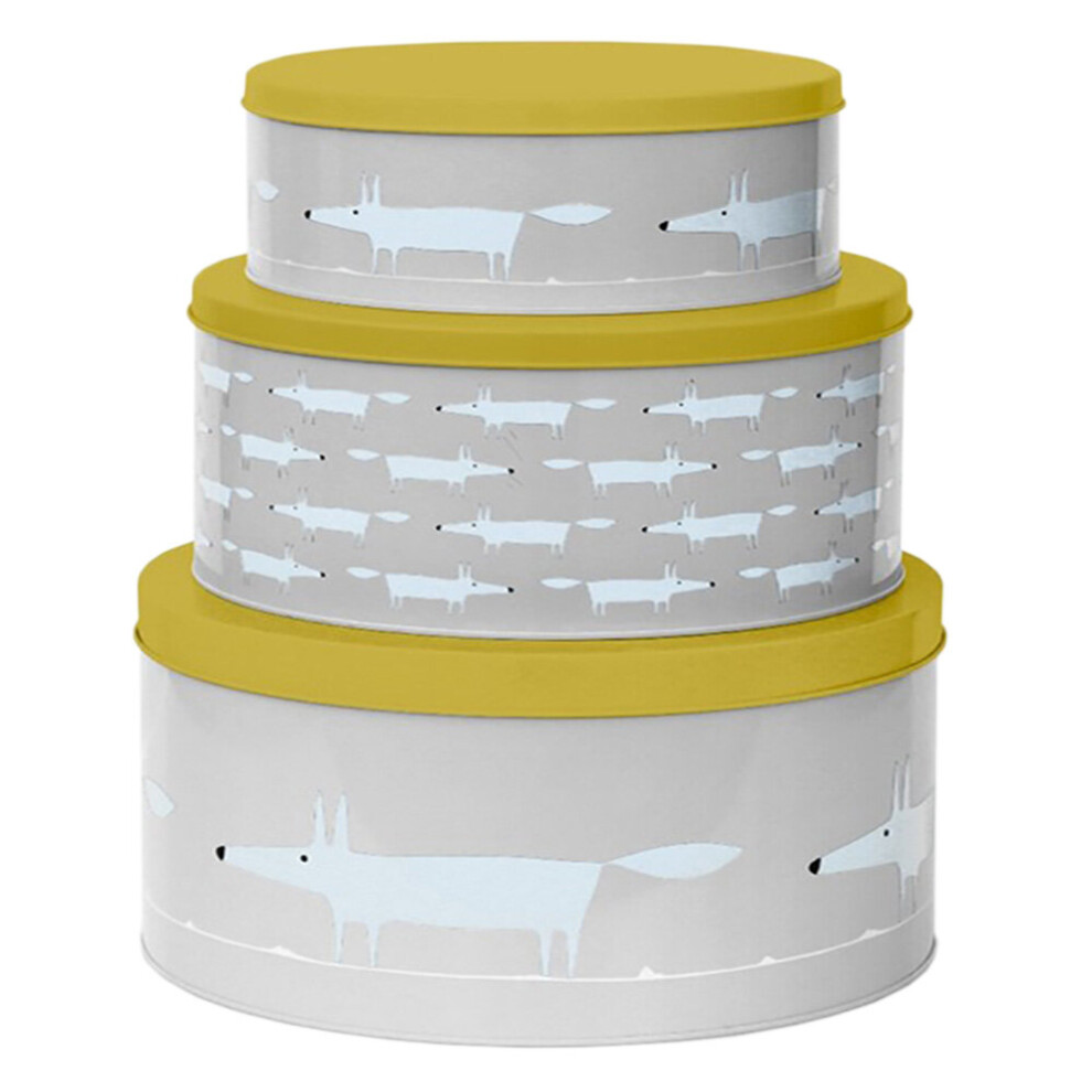 Scion Mr Fox Light Grey Round Cake Tins