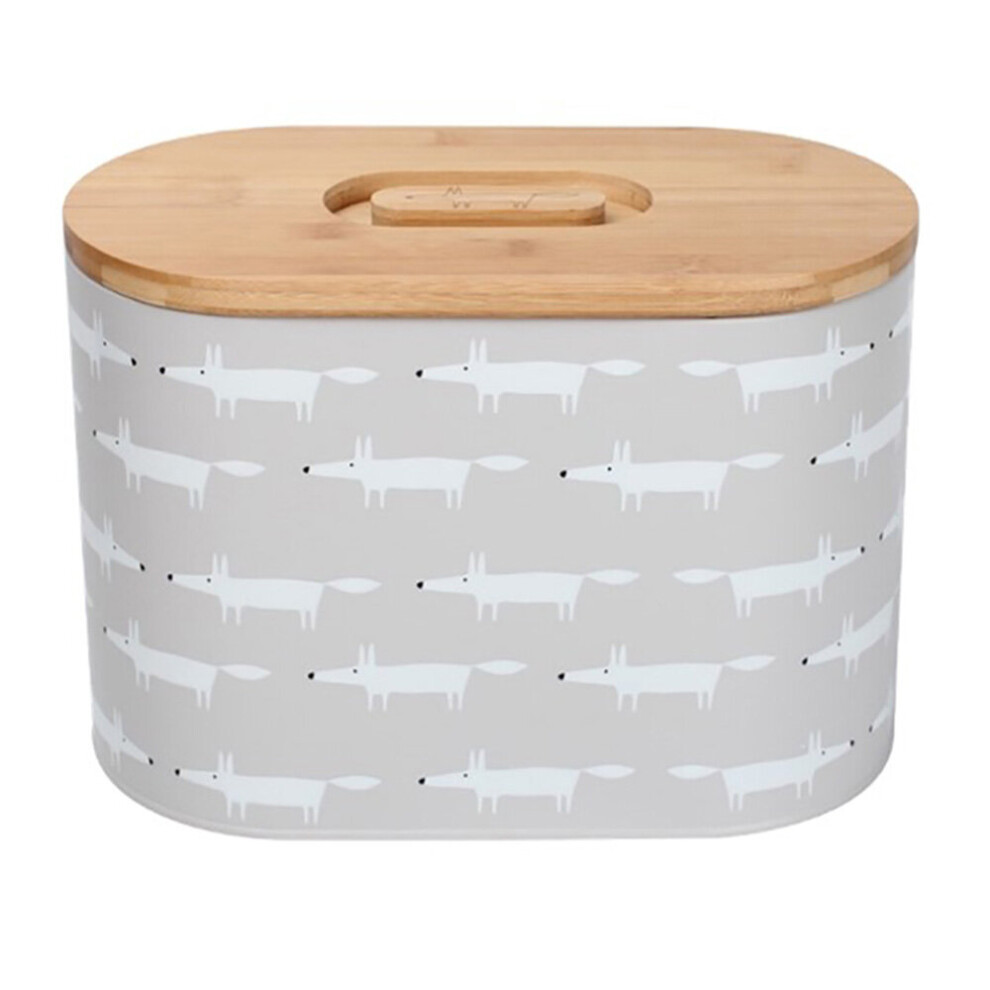 Scion Mr Fox Light Grey Bread Bin