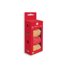 4 Christmas Ribbon Cops Kraft Red Recyclable Present Wrapping Eco Friendly Twine