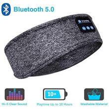 Bluetooth Sleeping Headphones Sports Headband Thin Soft Elastic Comfortable Wireless Music Earphones Eye Mask for Side Sleeper