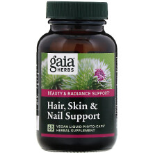 Gaia Herbs, Kvinnor, Hår, Hud & Nävar, 60 Flytande Phyto-Kapslar