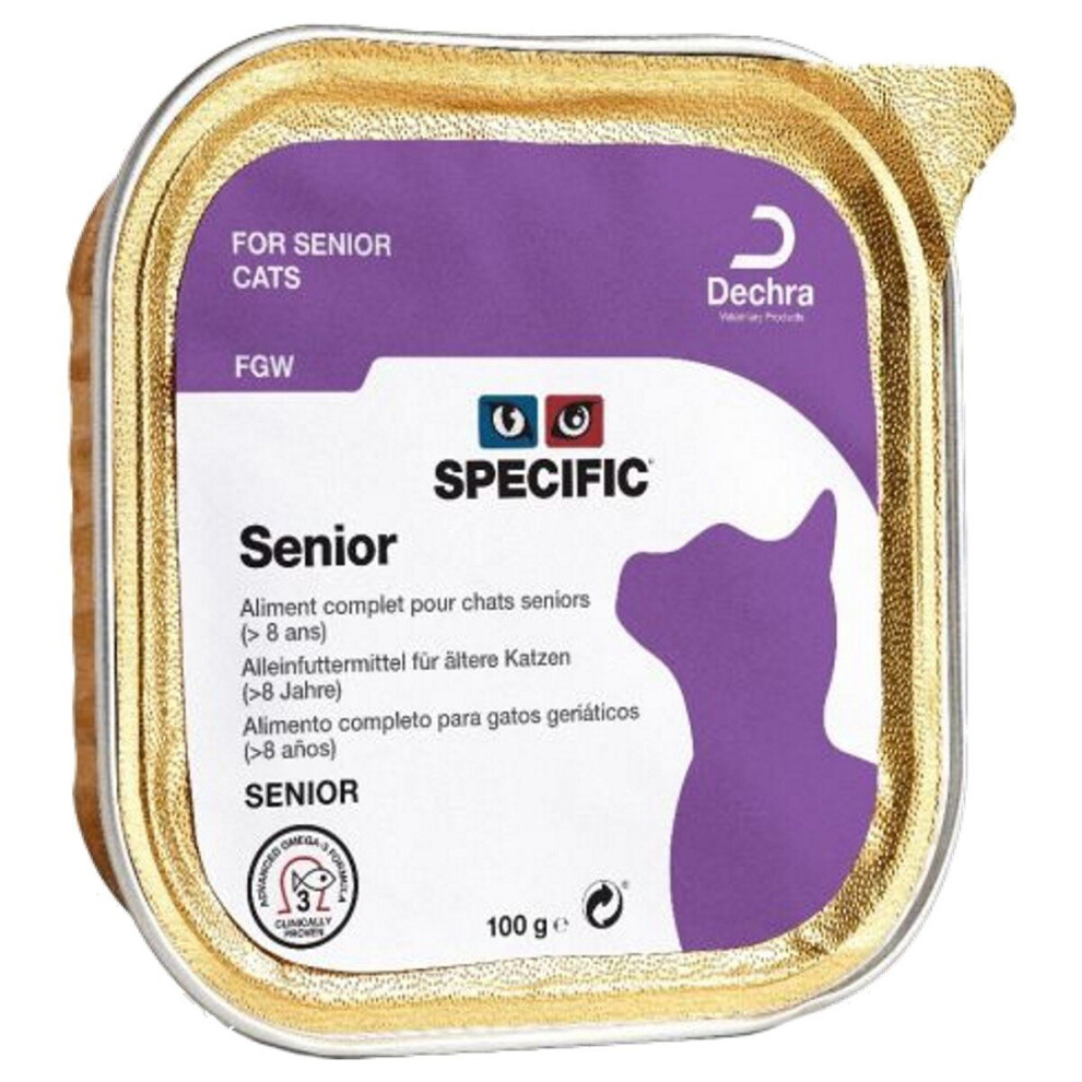 (7x100g) Dechra Specific FGW Senior Cat Wet Food Foil Trays