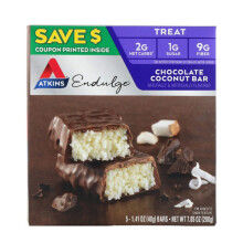 Atkins, Endulge, Schokoladen-Kokos-Bar, 5 Bars, 1,41 oz (40 g) Jeder