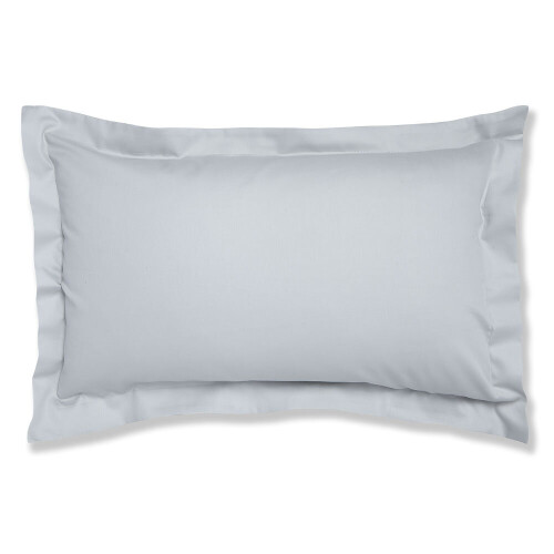 (Grey) Bianca 100% Cotton Percale 200 Thread Count Oxford Pillow Cases