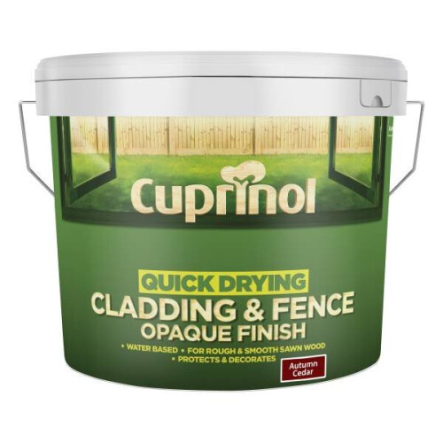 Cuprinol (Autumn Cedar) Cuprinol Quick Drying Cladding & Fence Opaque 10L