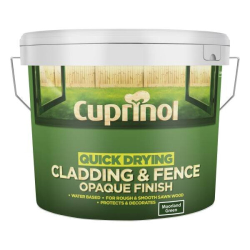 Cuprinol (Moorland Green) Cuprinol Quick Drying Cladding & Fence Opaque 10L