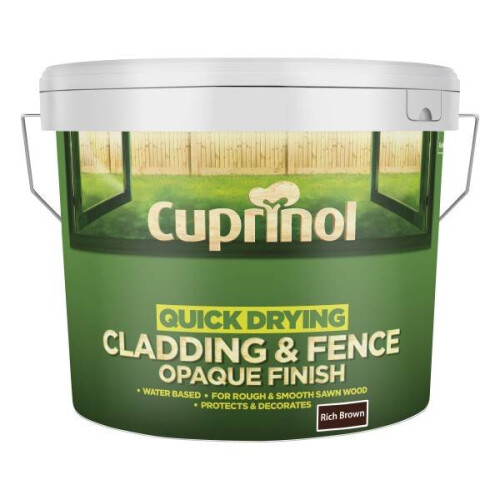 Cuprinol (Rich Brown) Cuprinol Quick Drying Cladding & Fence Opaque 10L