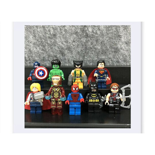 9 Pcs Marvel Avengers Super Hero Comic Mini Figures Dc Minifigure Gift Fits Lego