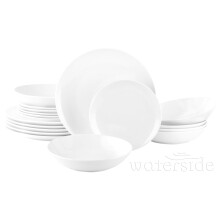 18pc White Everyday Round Dinner Set