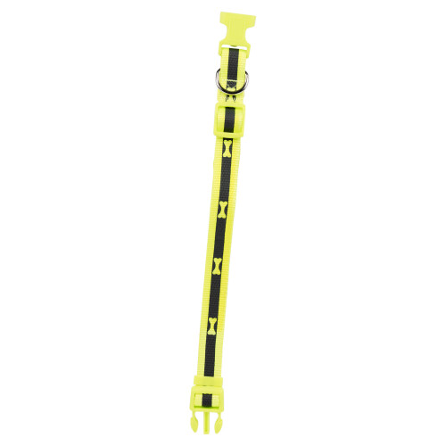 URBN Living (Medium, Yellow) 2 Size S/M Adjustable Bone Print Dog Puppy Collars