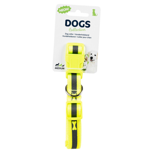 URBN Living (Medium, Yellow) 2 Size S/M Adjustable Bone Print Dog Puppy Collars 1